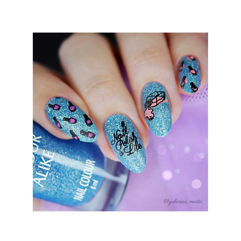 UberChic Beauty Nail Polish Is Life Stamping Plate Dark Gray