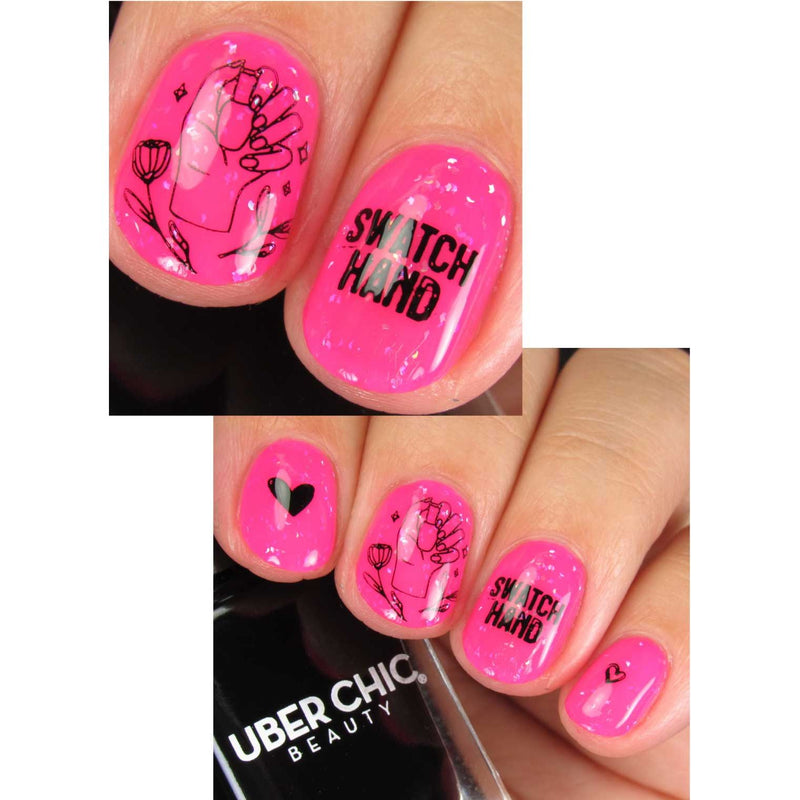 UberChic Beauty Nail Polish Is Life Stamping Plate Light Coral