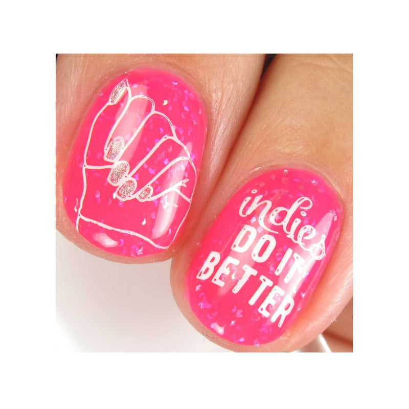 UberChic Beauty Nail Polish Is Life Stamping Plate Light Coral