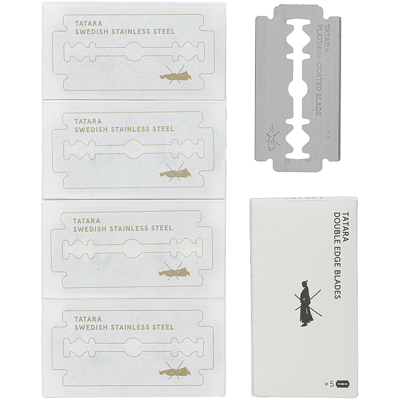 Tatara Tatara Double Edge Blades - 5 Blades Razor Blades Light Gray