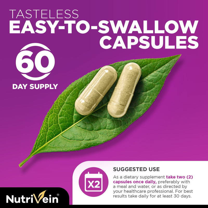 Nutrivein Nutrivein Premium Resveratrol 1450mg - 120 Capsules RP-IIR3-VE7F Medium Violet Red