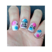 UberChic Beauty New Year New Digits Stamping Plate Dark Gray