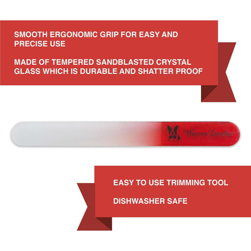 Warren London Glass Nail File for Dogs Spa Product White Smoke