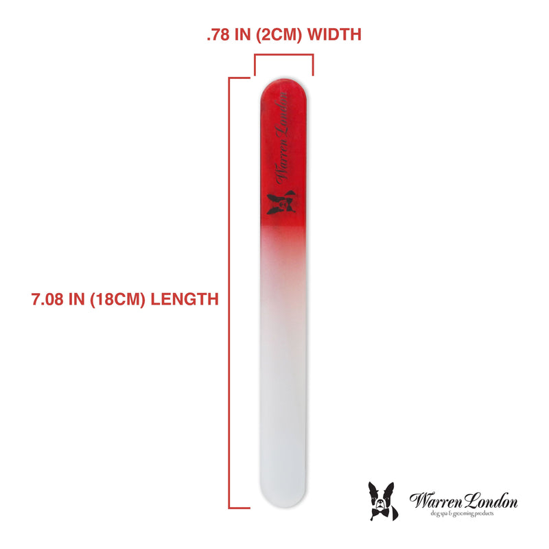Warren London Glass Nail File for Dogs Spa Product White Smoke