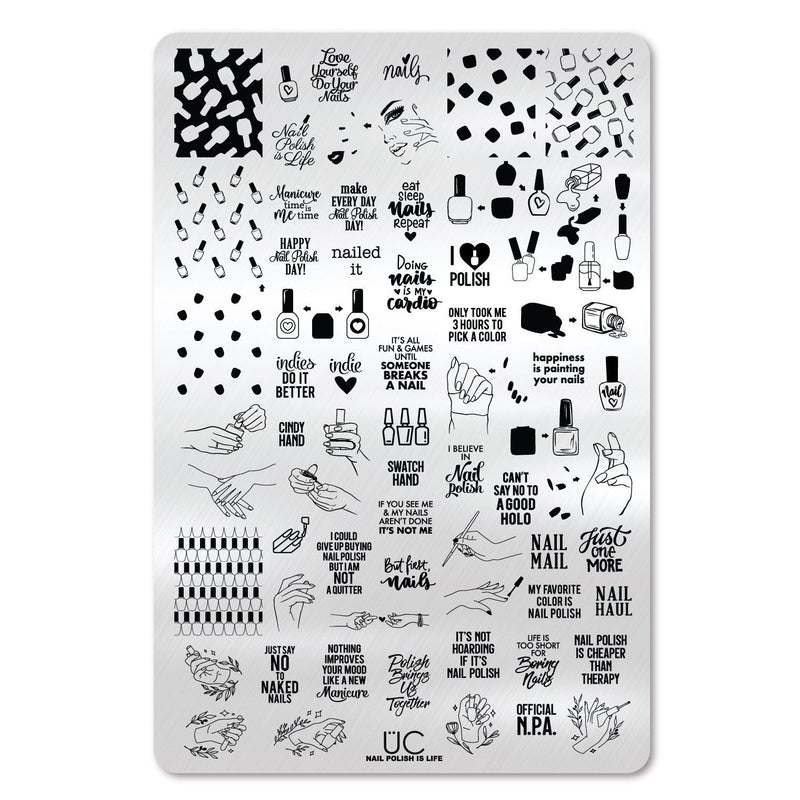 UberChic Beauty Nail Polish Is Life Stamping Plate Lavender