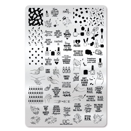 UberChic Beauty Nail Polish Is Life Stamping Plate Lavender