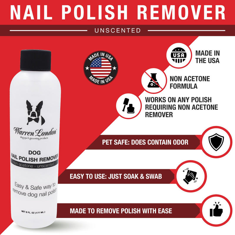 Warren London Dog Nail Polish Remover - Non Acetone Dog Nail Polish White Smoke