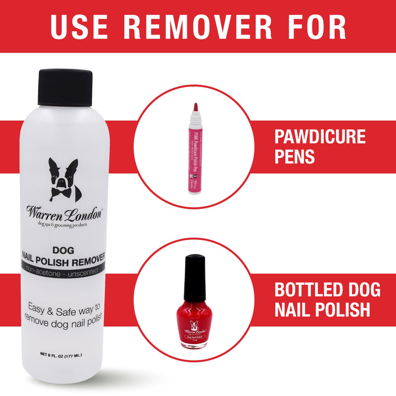 Warren London Dog Nail Polish Remover - Non Acetone Dog Nail Polish White Smoke
