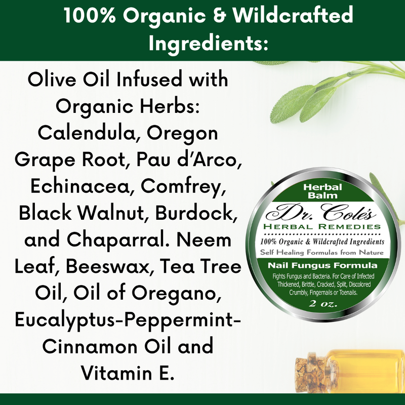 COLEHERBALS LLC 12 - Dr. Cole's Nail Fungus Balm Herbal White Smoke