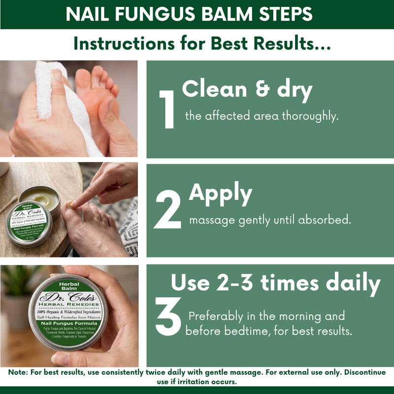 COLEHERBALS LLC 12 - Dr. Cole's Nail Fungus Balm Herbal Dim Gray