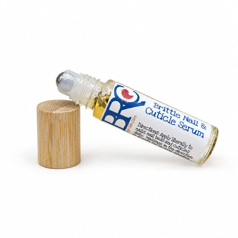 By Robin Creations Brittle Nail & Cuticle Serum Roller Ball Cuticle Cream & Oil White Smoke 1  Bottle