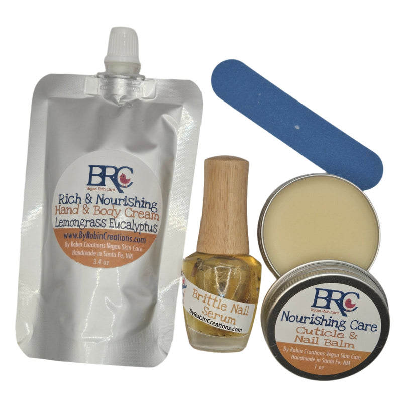 By Robin Creations Nail Care Gift Set Skin Care Dark Gray Brush On Nail Serum (as pictured) / LemongrassEucalyptus,Brush On Nail Serum (as pictured) / Jasmine Gardenia,Brush On Nail Serum (as pictured) / Lavender Pine,Brush On Nail Serum (as pictured) / Tangerine Grapefruit,Brush On Nail Serum (as pictured) / Co