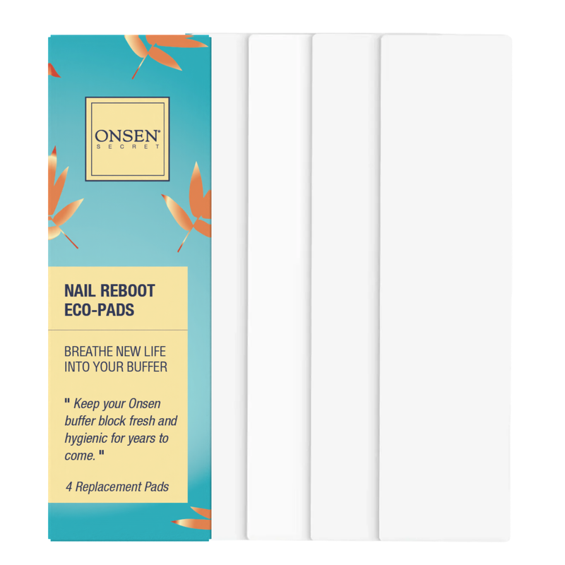 Onsen Secret Nail Reboot Eco-Pads Nail Care White Smoke 1 Pack Replacement Pads (White)