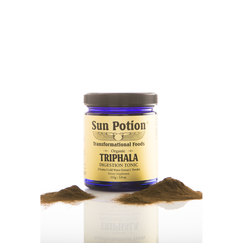 Sun Potion Triphala (Organic Cold Water Extract Powder) Superfood Dark Slate Gray 111g Jar