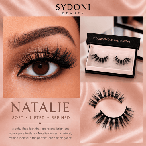 Sydoni Skincare and Beauty SYDONI "NATALIE" LUXURY MINK LASHES - Soft, Lifted, Defined Mink Lashes Light Pink