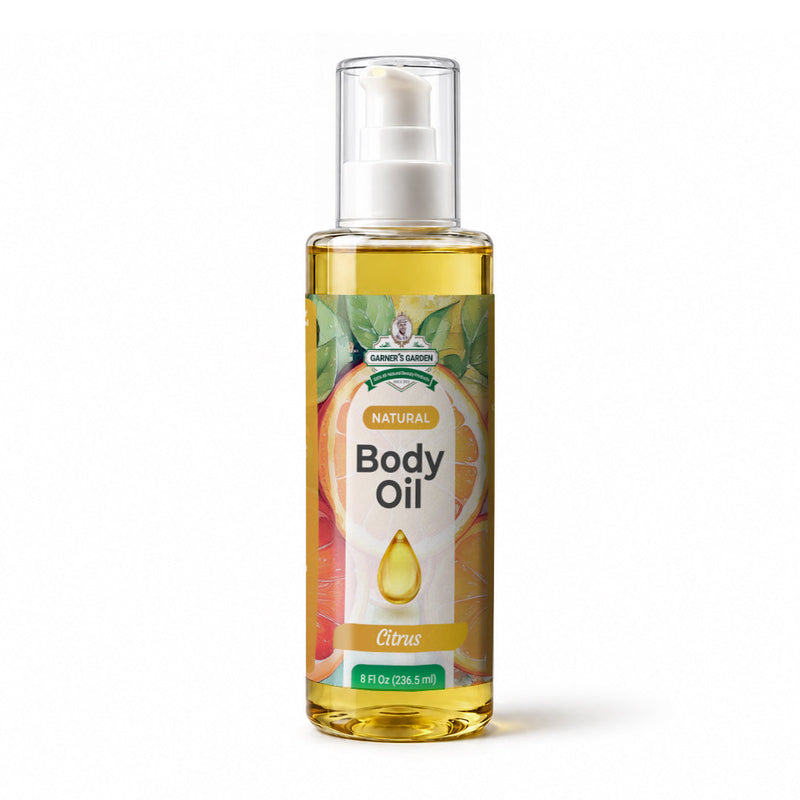 Garner's Garden Natural Body Oil Body Oil White Smoke 8 oz (Large) / Citrus