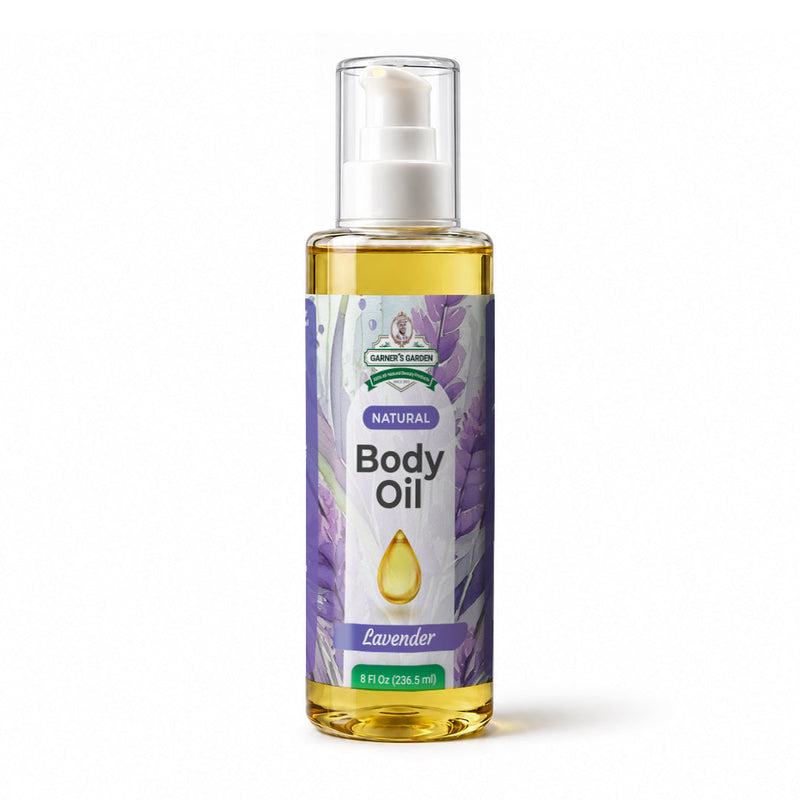 Garner's Garden Natural Body Oil Body Oil White Smoke 8 oz (Large) / Lavender