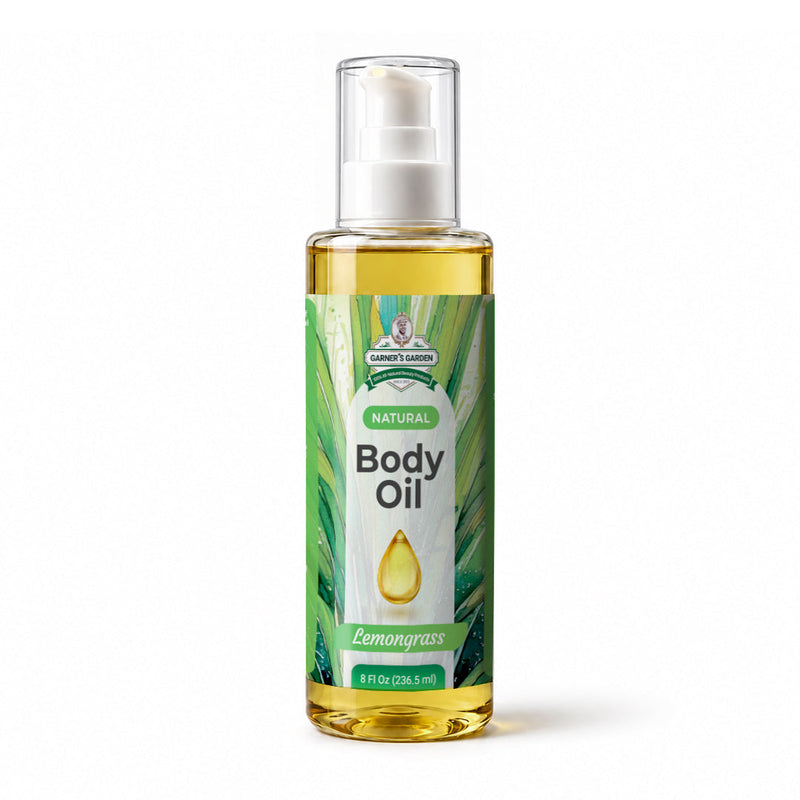 Garner's Garden Natural Body Oil Body Oil White Smoke 8 oz (Large) / Lemongrass