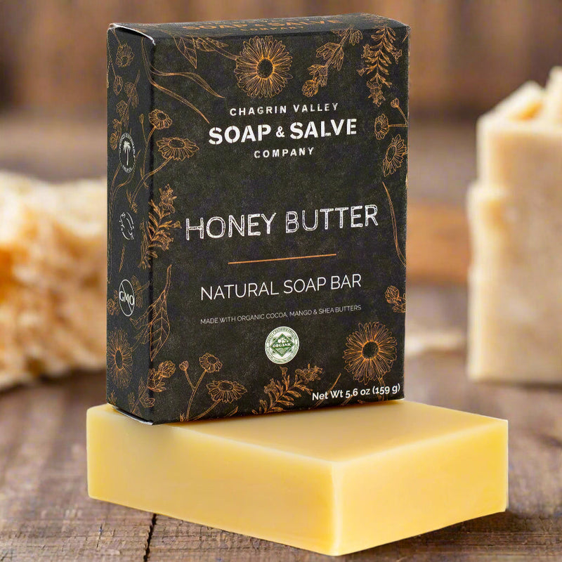 Chagrin Valley Soap & Salve Natural Soap: Honey Butter Soap Dark Slate Gray Full Bar 5.8 oz