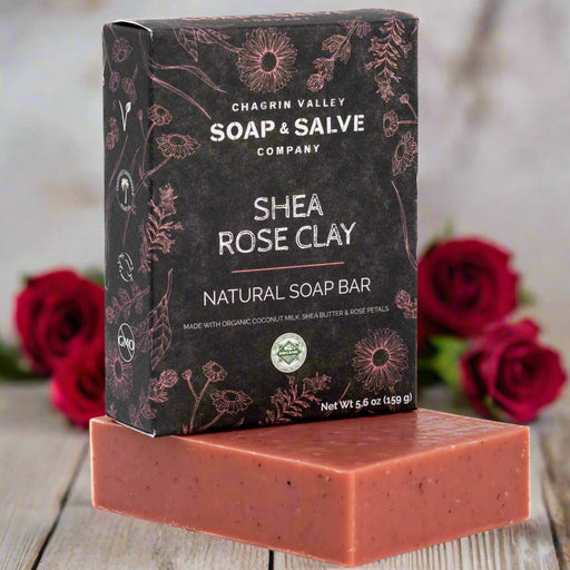 Chagrin Valley Soap & Salve Natural Soap: Shea Rose Clay Complexion Soap Gray Full Bar 5.6 oz