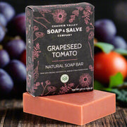 Chagrin Valley Soap & Salve Natural Soap: Grapeseed Tomato Complexion Soap Black Full Bar 5.6 oz