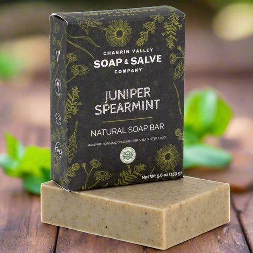 Chagrin Valley Soap & Salve Natural Soap: Juniper Spearmint Soap Dark Slate Gray Full Bar 5.6 oz