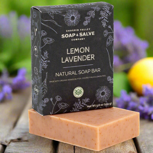 Chagrin Valley Soap & Salve Natural Soap: Lemon Lavender Soap Dark Slate Gray Full Bar 5.6 oz