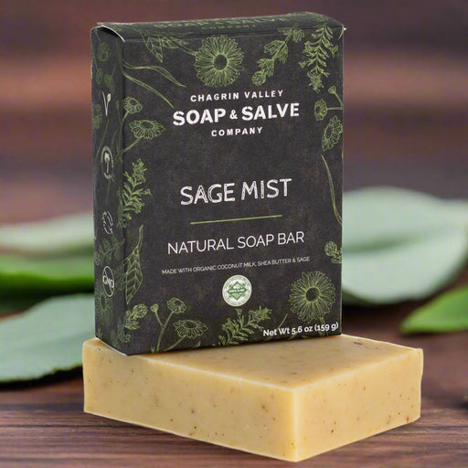 Chagrin Valley Soap & Salve Natural Soap: Sage Mist Soap Dark Slate Gray Full Bar 5.6 oz