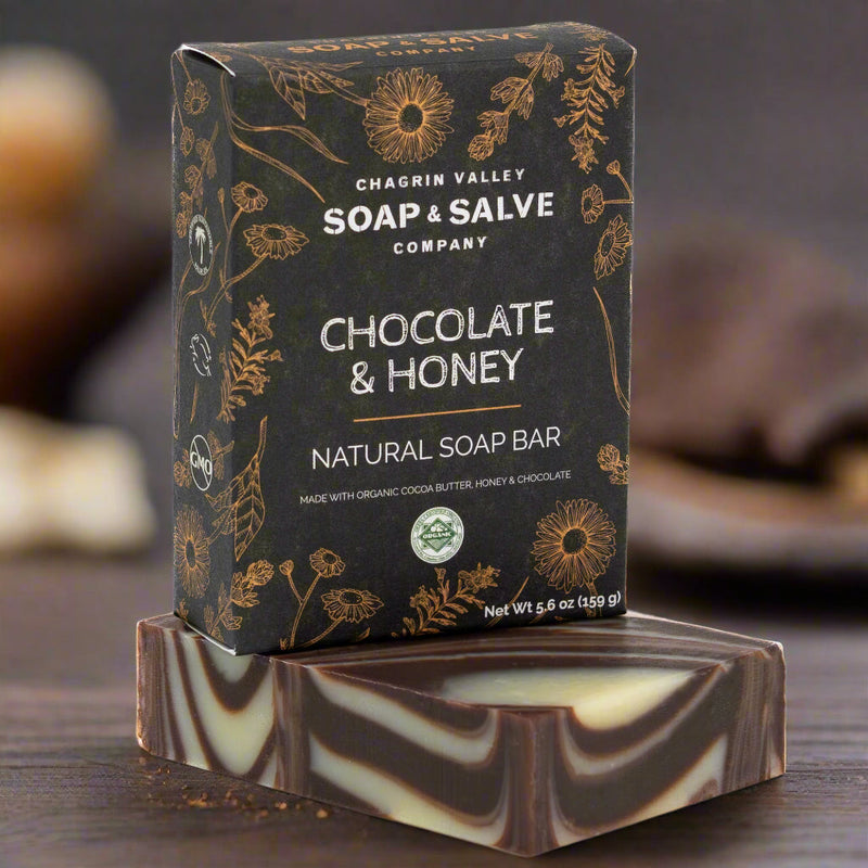 Chagrin Valley Soap & Salve Natural Soap: Chocolate & Honey Soap Dark Slate Gray Full Bar 5.6 oz