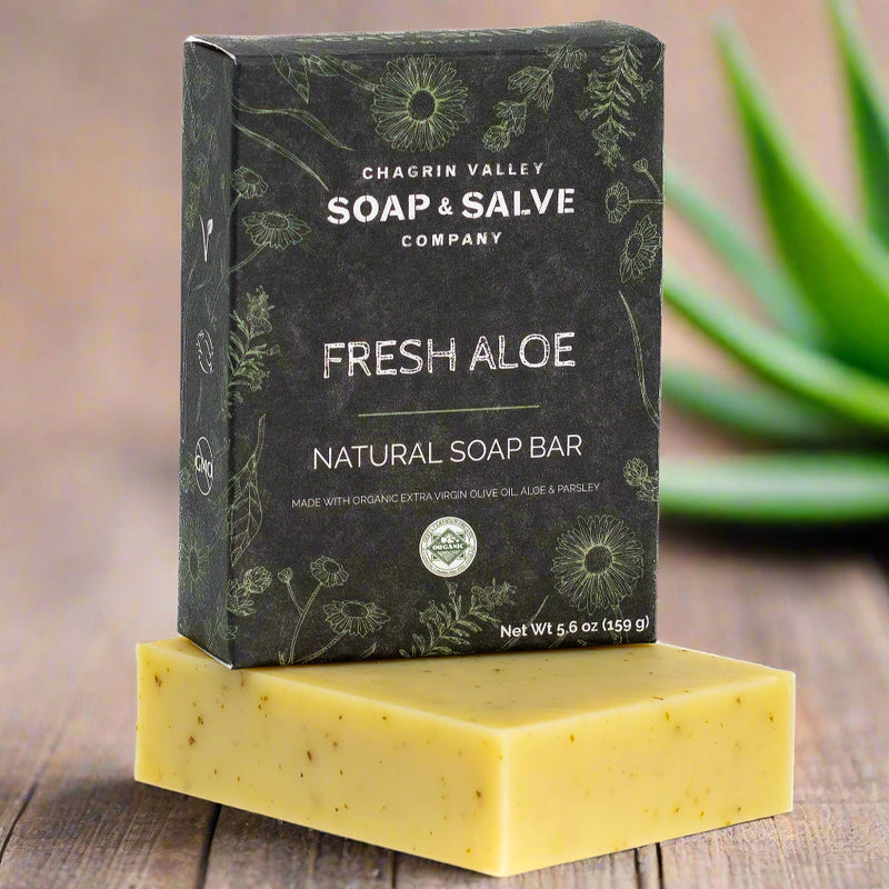 Chagrin Valley Soap & Salve Natural Soap: Fresh Aloe Soap Dark Slate Gray Full Bar 5.6 oz