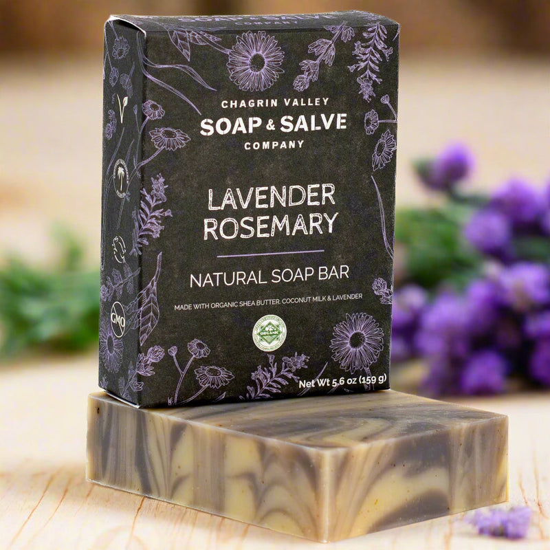 Chagrin Valley Soap & Salve Natural Soap: Lavender Rosemary Soap Dark Slate Gray Full Bar 5.6 oz