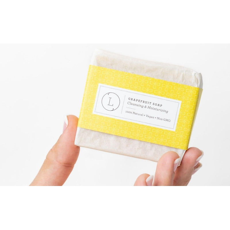 Lizush 2x Natural Handmade Soap Bar, Pink Grapefruit Soap NATURAL SOAP BAR White Smoke