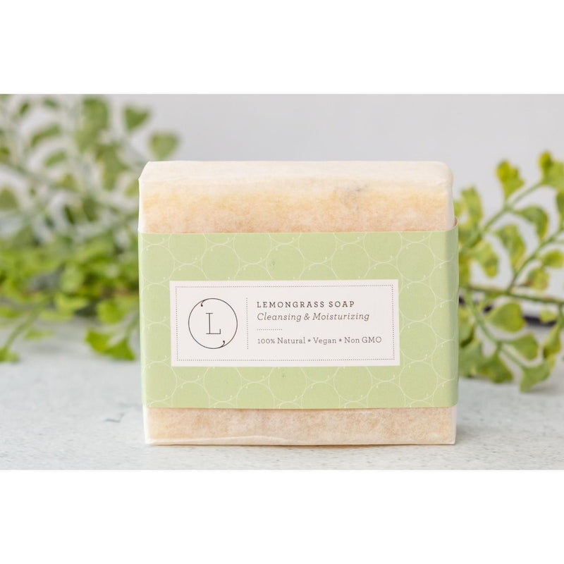 Lizush 2 x Lemongrass Natural Soap Bar, Handmade Body Soap Gift NATURAL SOAP BAR Light Gray