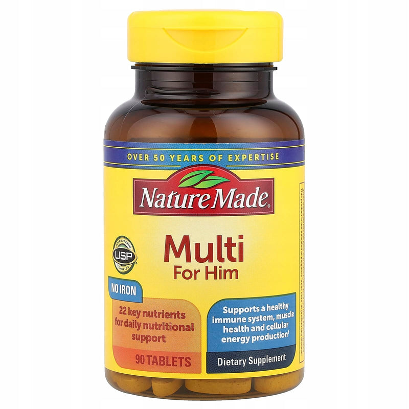 Nature Made Nature's Measure™ Essential Man – Multivitamin &amp; Mineral Supplement (90 Tablets) Vitamins & Supplements White Smoke