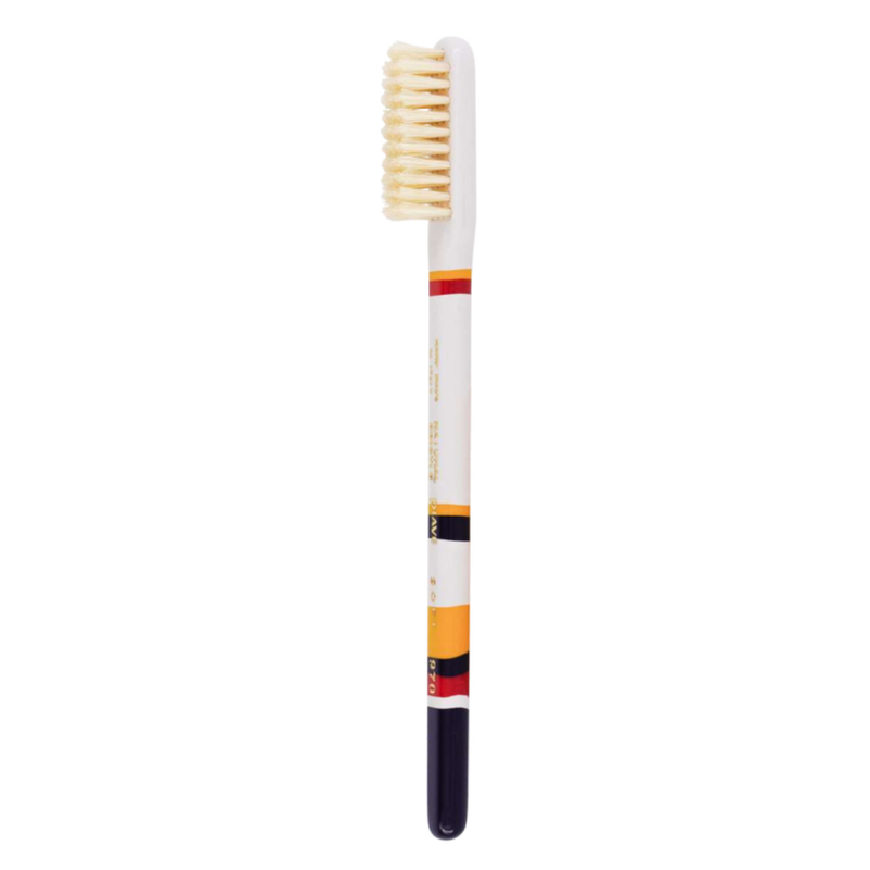 KOH-I-NOOR Beauty USA Sicily Soft Natural Bristles Toothbrush by Lavorati a Mano Toothbrush White Smoke Navy