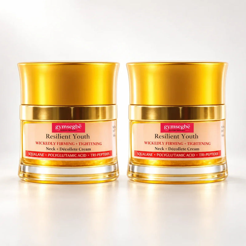 gymsegbë Resilient Youth Neck + Décolleté Cream Anti-Aging Body White Smoke 2 Jars Save $3.99