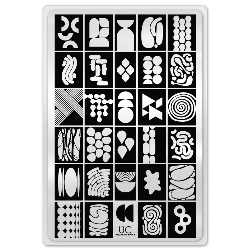 UberChic Beauty Negative Space Stamping Plate Light Gray