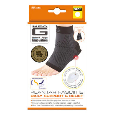Neo G Neo G Plantar Fasciitis Support Brace - Medium Supports & Braces White Smoke