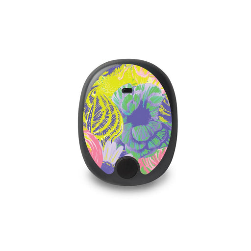 Peelz Neon Floral Eversense Smart Transmitter Peelz/Stickers White Smoke