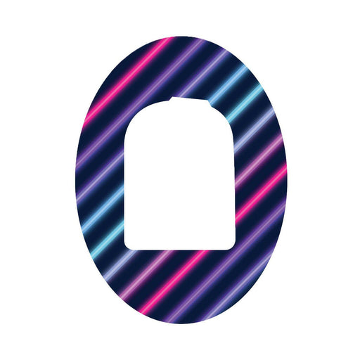 Peelz Neon Stripes Pod Patch Tape - Pump Peelz Patch Medical Tape White Smoke 1-Pack Omnipod Tape