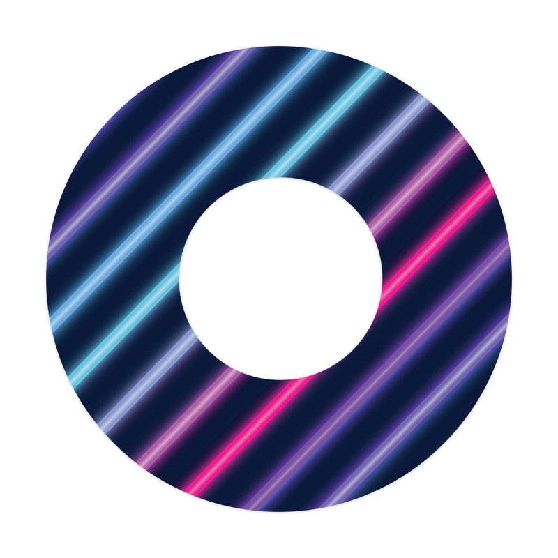 Peelz Neon Stripes Patch  Tape Designed for the FreeStyle Libre 2 Patch Medical Tape White Smoke 1-Pack Libre