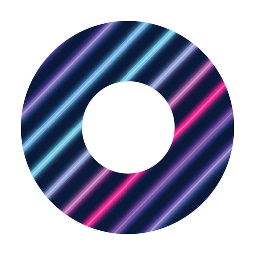 Peelz Neon Stripes Patch  Tape Designed for the FreeStyle Libre 2 Patch Medical Tape White Smoke 1-Pack Libre