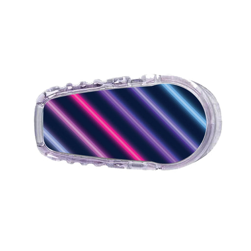 Peelz Neon Stripes Sticker Designed for the DEXCOM Transmitter Peelz/Stickers White Smoke G6