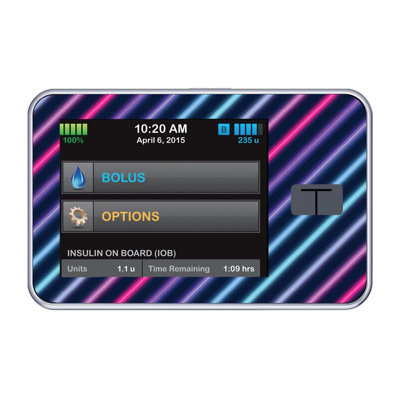 Peelz Neon Stripes Sticker for Tandem t:slim Peelz/Stickers Black