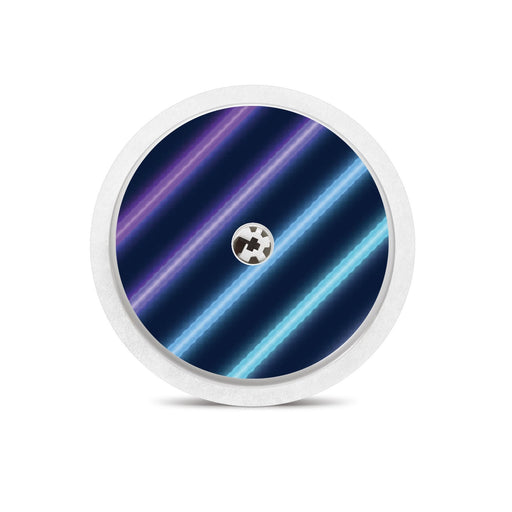 Peelz Neon Stripes for Freestyle Libre 2 Peelz/Stickers White Smoke Sensor Only