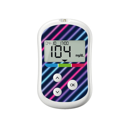 Peelz Neon Stripes for OneTouch Verio Flex Glucometer Peelz/Stickers White Smoke