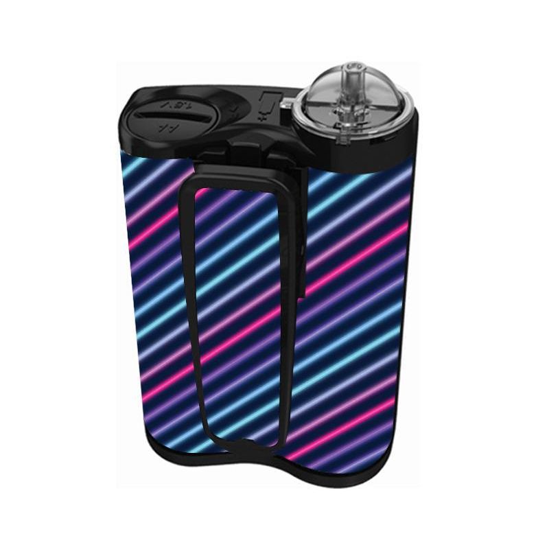 Peelz Neon Stripes for Sticker for Medtronic MiniMed 770G & 780G Peelz/Stickers White Smoke Back and Clip Peelz