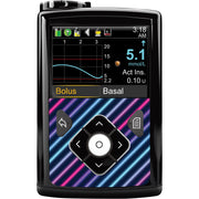 Peelz Neon Stripes for Sticker for Medtronic MiniMed 770G & 780G Peelz/Stickers Black Whole System Peelz (front back + clip)