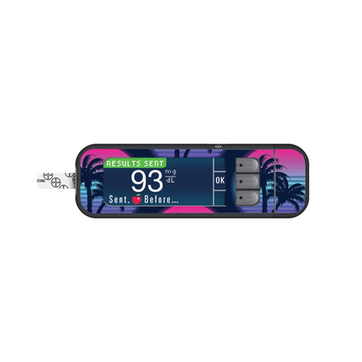 Peelz Neon Sunset Sticker for Bayer Contour Next Glucometer Peelz/Stickers White Smoke