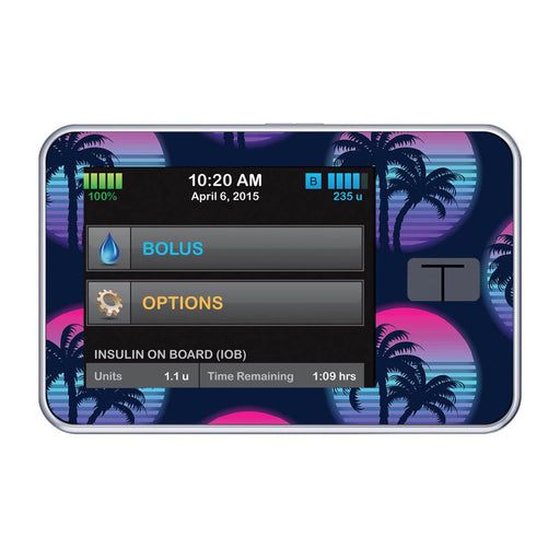 Peelz Neon Sunset Sticker for Tandem t:slim Peelz/Stickers Midnight Blue